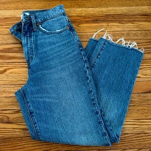 Madewell Classic Straight Jean, Medium Wash, Size 25
